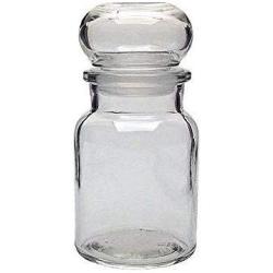 Viva Haushaltswaren Glass jar with Glass stoppers, Round Stopper, Candy jar, Tea Caddy, Collecting Glass, etc. usable (Including a Scoop), Glass, Yellow, 20 x 150ml