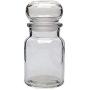 Viva Haushaltswaren Glass jar with Glass stoppers, Round Stopper, Candy jar, Tea Caddy, Collecting Glass, etc. usable (Including a Scoop), Glass, Yellow, 8 x 150ml