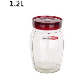 YL LY Glass Sealed Cans Household Pickled Kimchi Jar Food Storage Bottle Coffee Beans Candy Nuts Storage Bottle 1.2L