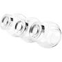 Clear Glass Candy Jar Set - 4 Pcs Small Cookie Container with Lid Tea Storage Pot (200 ML/6.83 OZ)
