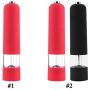 JUSTDOLIFE Pepper Grinder Salt Shaker Plastic Battery Operated Pepper Mill Salt Grinder for Home