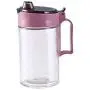 Kitchen Food Storage Jar Airtight Food Storage Kitchen Glass Jar Moisture-Proof Home Multi-Purpose Jam Bottle Cruet Glass Oil Bottle Oil Bottle Vinegar Bottle, (Color : 650ml Purple)