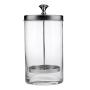 Baoblaze Clear Portable Barber Salon Manicurist Tool Sanitizing Disinfecting Glass Jar Durable - S