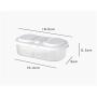 Double Compartment Buckle Storage Jar Transparent Food Storage Container Kitchen & Household Organization for Dry goods Spices and More