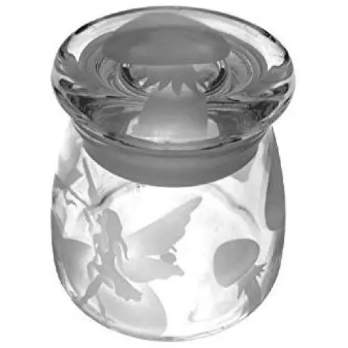 IncisoArt Hand Etched Vibe Storage Jar Sandblasted (Sand Carved) Glass Handmade USA Custom (4.5 Ounce (133ml), Mystical Fairy Mushrooms Shooting Stars) IncisoArt Hand Etched Vibe Storage Jar Sandblasted (Sand Carved) Glass Handmade USA Custom (4.5 Ounce (133ml), Mystical Fairy Mushrooms Shooting Stars)