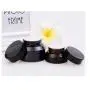 3 Pièces Pots en Verre Ambr Refillables Élévés pour Crème, Lotion, Ombre à Paupières, Poudre, Apprêt, Contenants avec Couvercles Plastiques Noirs et Disques Intérieurs - 30ml/1oz 3 Pièces Pots en Verre Ambr Refillables Élévés pour Crème, Lotion, Ombre à Paupières, Poudre, Apprêt, Contenants avec Couvercles Plastiques Noirs et Disques Intérieurs - 30ml/1oz