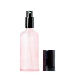 2PCS 30Ml/1OZ Empty Pink Glass Spray Bottle Refillable Perfume Dispenser Bottles with Black Cap Cosmetic Liquid Makeup Water Container Atomizers Fine Mist Spray Jars Holder Pot