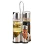 Kitchen Storage Containers Stainless Steel Glass Jar, Dining Table Spice Rack Set Four-Piece Set, Creative Sauce Vinegar Bottle