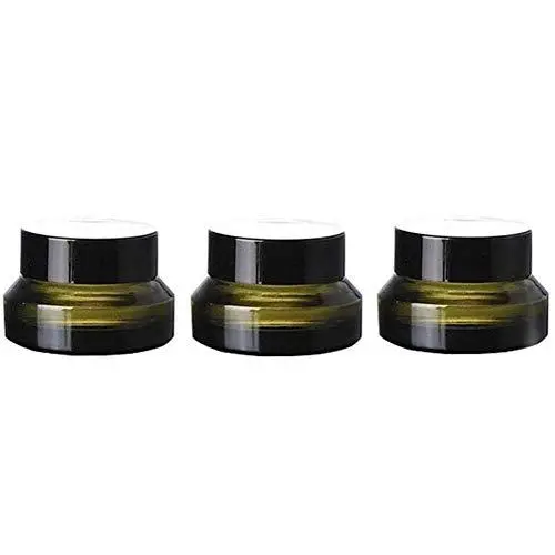 3 Bouteilles en Verre Vert Remplaçables de 15 ml pour Cosmétiques, Pot de Remplissage Incliné avec Bouchon Noir pour DIY Cosmétiques 3 Bouteilles en Verre Vert Remplaçables de 15 ml pour Cosmétiques, Pot de Remplissage Incliné avec Bouchon Noir pour DIY Cosmétiques
