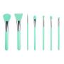 LORMAY 7-Piece Silicone Makeup Brushes for Face Mask, Eyeliner, Eyebrow, Eye Shadow, Lip Care, and UV Resin Epoxy Crafting (Mint Green)