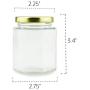 Cornucopia 6-Ounce Hexagon Jars (24-Pack); Clear Glass Bottles for Spices, Party Favors, Jams Etc