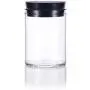 6er Pack Premium Klare Borosilikatglasbehälter mit Silikonstopfen und Etiketten (2 oz)