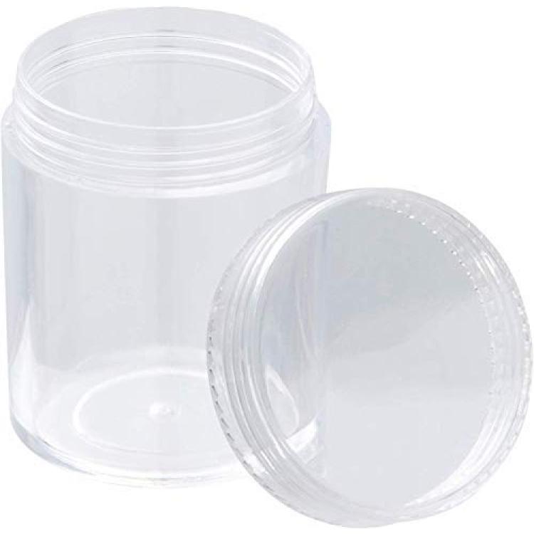 35-Pack 1.2 oz Clear Plastic Jars with Lids for Beads, Beauty Products -  Small Empty Containers for Slime Supplies and Ingredients