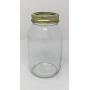 Quart 32 oz Mayo Glass Jar with Gold 2 piece lid by Richards Packaging 12 Pack