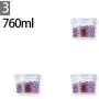 Food Storage Canisters Sealed jar, Transparent Plastic Canisters Lids Round Pp Pot-J