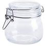 Klarer Glas-Zuckerglasbehälter mit Deckel – Weite-Mund-Einkochglas, Keksdose, Teebehälter, Gewürzbehälter, Lebensmittelbehälter (500 ML / 17 OZ)