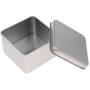 joyMerit Set of 3 Small Tin Box Container, Square Empty Tin Storage Case (9x9x5.5 cm)