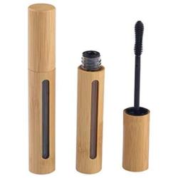 2PCS 6ml/0.2oz Empty Bamboo Mascara Tube Bottle Reusable Travel Eyelash Cream Sample Packing Container Storage Pot Jar Vials with Brush and Inner Plug for Beauty DIY Eyelash Growth Oil