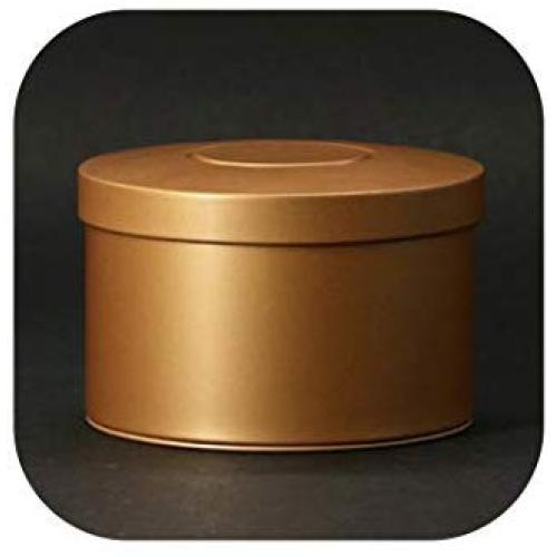 Small Round Sealed Metal Tea Cans Portable Coffee Candy Seasoning Storage Iron Box Home Kitchen Container,Gold