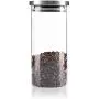 Bouteille en verre 1000 ml pour café, thé, pâtes, biscuits, bonbons, avec couvercle en acier inoxydable. Bouteille en verre 1000 ml pour café, thé, pâtes, biscuits, bonbons, avec couvercle en acier inoxydable.