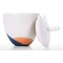 Cigooxm Ceramic Sugar Bowl Storage Jar with Lid Sugar Storage Container for Home and Kitchen Sugar Salt Pepper Storage Jar