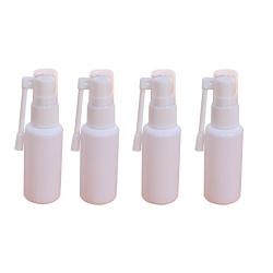 6PCS 360 Degree Revolve Plastic Spray Bottles-Refillable Cosmetic Makeup Perfume Storage Container Jars Pot With Nasal Sprayer(White) (30ml)