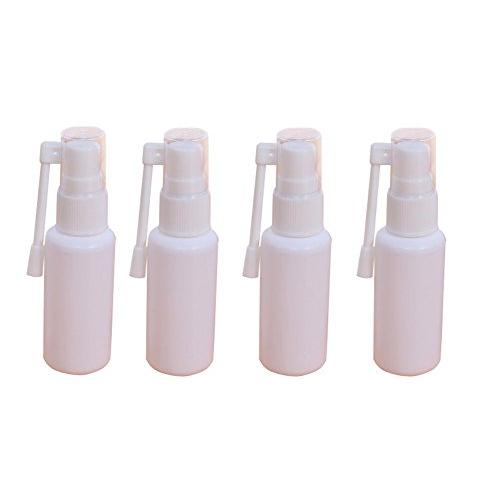 6PCS 360 Degree Revolve Plastic Spray Bottles-Refillable Cosmetic Makeup Perfume Storage Container Jars Pot With Nasal Sprayer(White) (30ml)