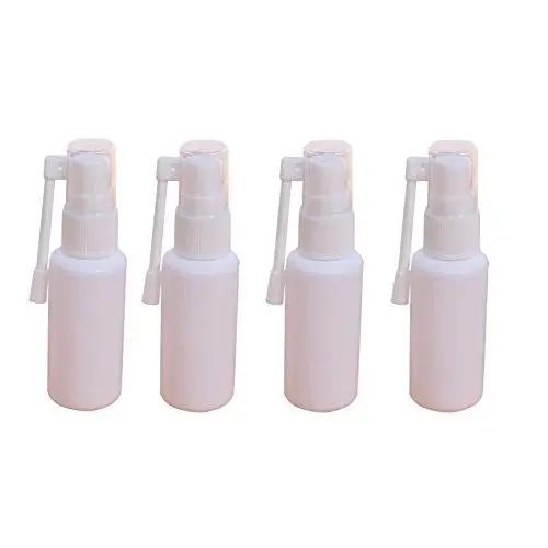 6er Set 360 Grad Drehhahn-Kunststoff-Sprühflaschen – Auffüllbare Kosmetik-Make-up-Parfüm-Lagerbehälter Gläser Gefäße Mit Nasenspray (Weiß) (30ml)