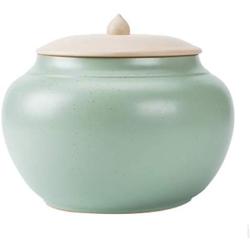 Home Décor Ceramic Jar Ceramic Food Storage Canister with Removable Lid Tea Restaurant Desktop Decorative Ceramic Pot Decorative Accessories (Color : Green, Size : 232318cm)