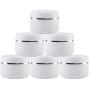 20g/50g/100g Refillable Make-up Cosmetic Jars White Plastic Jar with Dome Lid Empty Face Cream Lip Balm Lotion Storage Container Case Pot (Pack of 6) (50g)