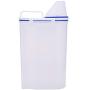 Portable Rice Storage Container Bin, Plastic Food Holder Keeper Jar With Pour Spout Measuring Cup 1Pc