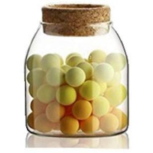 Multi-function Sealed Can Kitchen Storage Bottles Glass Tea Candy Jars with Cork Lid Food Grains Coffee Bean Container Jar Organizer (Size : A)