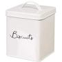 Cypress Home White Steel Kitchen Canisters, Set of 5