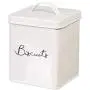 Cypress Home White Steel Kitchen Canisters, Set of 5 Cypress Home White Steel Kitchen Canisters, Set of 5