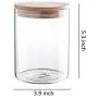 24 Ounce Clear Glass Storage Jar With Beech Wood Lid Set of 2 Glass Canister With Airtight Lid Food Storage Jar 24 Ounce Clear Glass Storage Jar With Beech Wood Lid Set of 2 Glass Canister With Airtight Lid Food Storage Jar