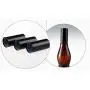2PK (30ml/1oz) Amberteuflörmige Leere Glasflasche mit Schwarzpumpe, tragbar, wiederbefüllbar, Make-up-Verpackung, Lagerbehälter für Lotion, Essenz, Emulsionen, Ätherische Öle