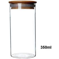 XINGZI Pack of 2 350ML/11.7oz Durable Glass Food Storage Canister Jar with Airtight Seal Cork Lid for Tea Coffee Spice Dry Fruit Nuts Candy Seasoning and Other Small Items