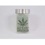 Stash Jar with Pot Leaf and Lets Get Wrecked Design - Smell Resistant Herb Storage and Accessories, Airtight - 3" Tall x 2" Wide