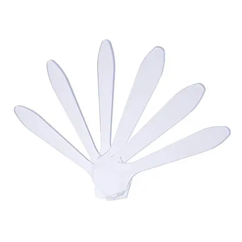 XUANSHUO Disposable Cosmetic Spatula,Mini Facial Cream Makeup Mask Stick Spoon, Plastic Scoop for Mixing and Sampling(Translucent white,100 pcs) XUANSHUO Disposable Cosmetic Spatula,Mini Facial Cream Makeup Mask Stick Spoon, Plastic Scoop for Mixing and Sampling(Translucent white,100 pcs)
