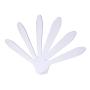 XUANSHUO Disposable Cosmetic Spatula,Mini Facial Cream Makeup Mask Stick Spoon, Plastic Scoop for Mixing and Sampling(Translucent white,100 pcs)
