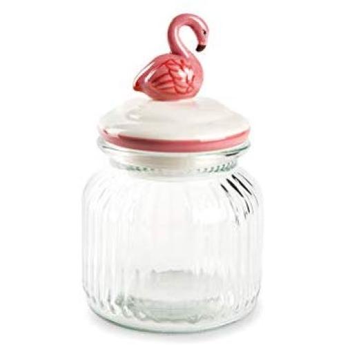 Excelsa Tropical Window Storage Jar, Pink, 650 ml