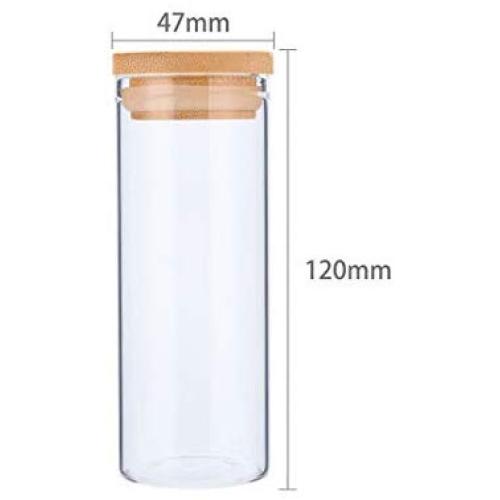 12PCS/Lot Food Storage Glass Jar No Lead Kitchen Storage Bottles Sealed Cans With Cover Large Capacity Candy Glass Jars Tea Box 155ML