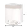 8 0z Jars with Lids Multi-Purpose Clear Empty Wide-Mouth Plastic Storage Containers, 6 packs