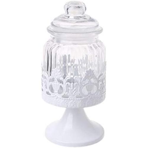 WAOving Christmas Glass Jar Candy Sugar Storage Bottle Wedding Gift Hollow Home Decor