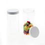White Tall Large Plastic Jars 6 Pack (16 oz)