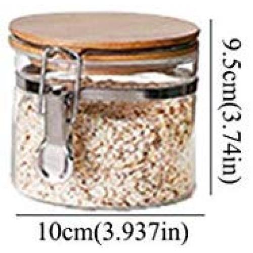 Home Storage Bottles With Lid For Spices Confectioner Food Sundries Storage Container Tea Coffee Sugar Sealed Storage Glass Jars,450Mlb151
