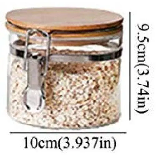 Bouteilles de Rangement à Maison avec Couvercle pour Épices, Confitures, Alimentations, Articles de Boulangerie, Thé, Café, Sucre – Récipients en Verre à Fermeture Ermétique, 450lb (151) Bouteilles de Rangement à Maison avec Couvercle pour Épices, Confitures, Alimentations, Articles de Boulangerie, Thé, Café, Sucre – Récipients en Verre à Fermeture Ermétique, 450lb (151)