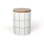 Hoobar Ceramic Storage Jar with Bamboo Lid,Simple Style Sealed Tanks,Kitchen Food Storage Canisters for Coffee Beans,Tea and Grain (Large) Hoobar Ceramic Storage Jar with Bamboo Lid,Simple Style Sealed Tanks,Kitchen Food Storage Canisters for Coffee Beans,Tea and Grain (Large)
