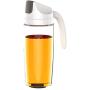 Fanthee Oil Dispenser Bottle,Kitchen Leakproof Olive Oil Vinegar Dispenser Bottle Automatic Cap Storage Jar