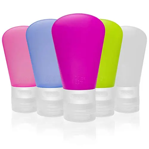 Ensemble de contenants de voyage SHANY Ultimate Jetsetter - Flacons réutilisables en silicone approuvés TSA - Pack de 5 Ensemble de contenants de voyage SHANY Ultimate Jetsetter - Flacons réutilisables en silicone approuvés TSA - Pack de 5
